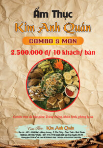 Ẩm thực Kim Anh Quán – Thưởng thức Combo 5 món chỉ 2.500.000đ/10 khách