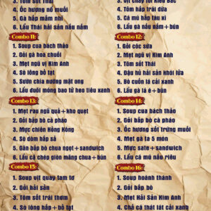 SET COMBO TIỆC 6 MÓN 12 3 10