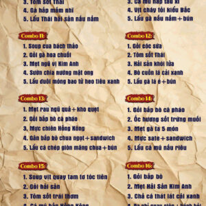 SET COMBO TIỆC 5 MÓN 8 3 9