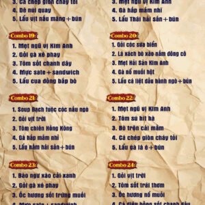 SET COMBO TIỆC 5 MÓN 9 4 8