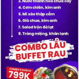 SET COMBO TIỆC 6 MÓN 17 Combo Lẩu Buffet Rau Kim Anh – Sự lựa chọn hoàn hảo cho bữa ăn quây quần